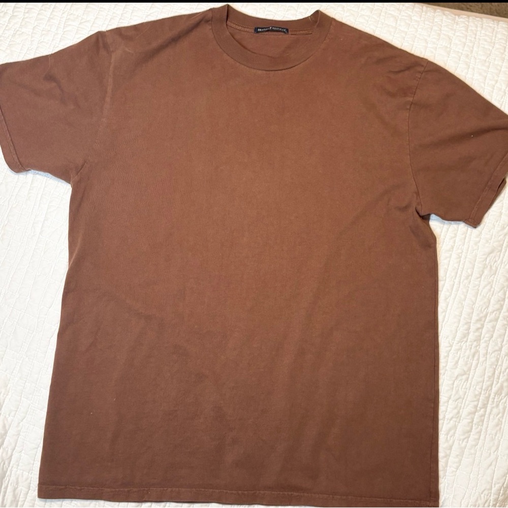 Brandy Melville Chocolate Brown Short Sleeve Tee
